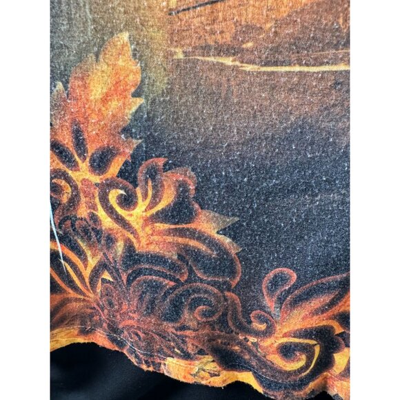 Halloween Castle & Cat Print Long Sleeve Tunic Top - Picture 7 of 16